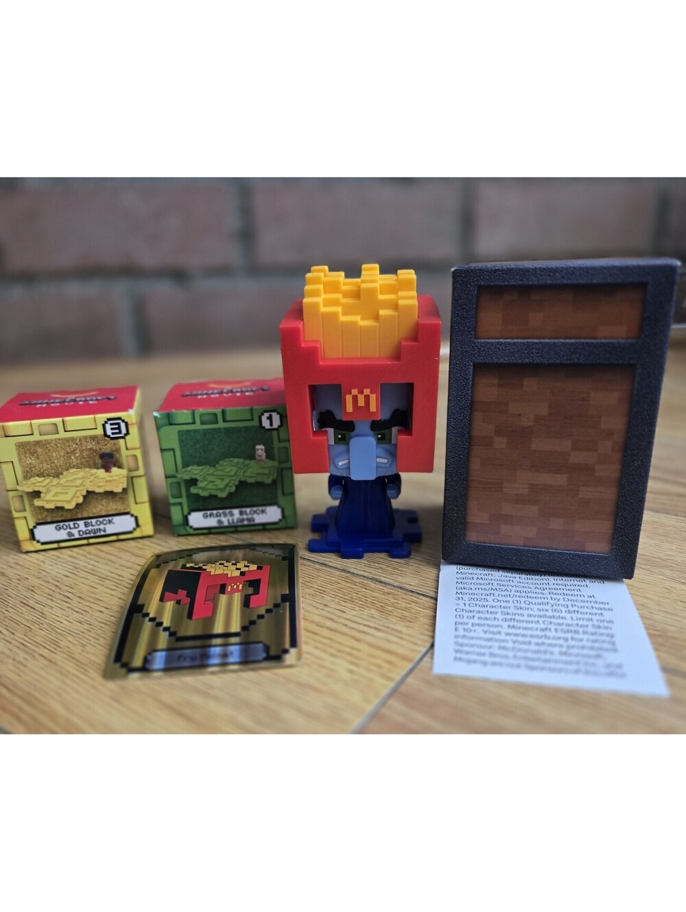 McDonald's A Minecraft Movie 2025 3 Toy Lot Grass Gold Block Villager NIB